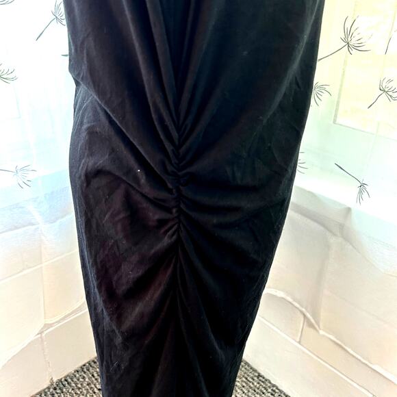 HALSTON NWT Black Cowl Neck Sleeveless Dress Sz LG Bodycon Wedding Formal HOCO - Picture 4 of 7